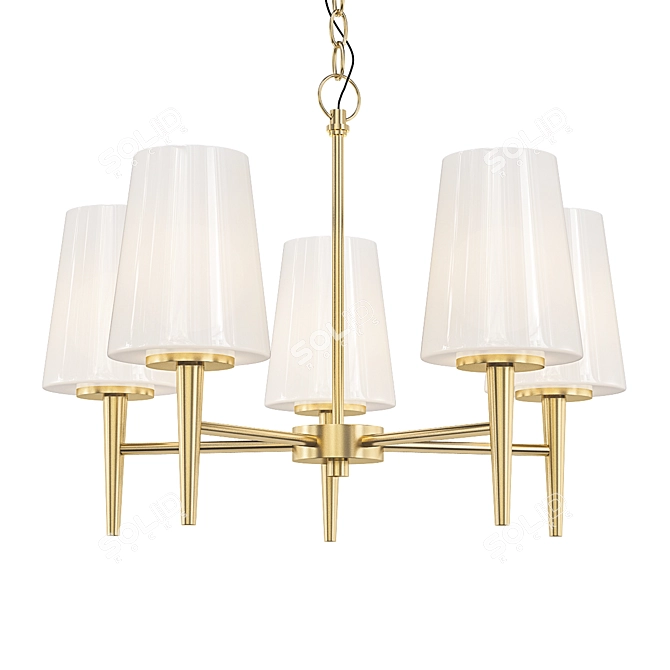 Elegant Demitri 5-Light Chandelier 3D model image 1