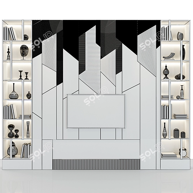 Studio 54 TV Wall: Stylish & Functional 3D model image 3