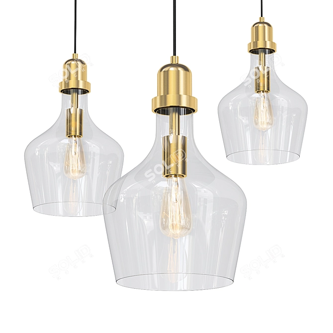 Elegant Penrith Pendant Light 3D model image 1