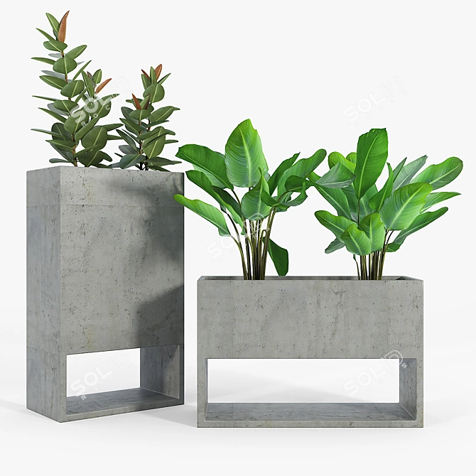 Fauna Small Planter for Outdoors 3D model image 4