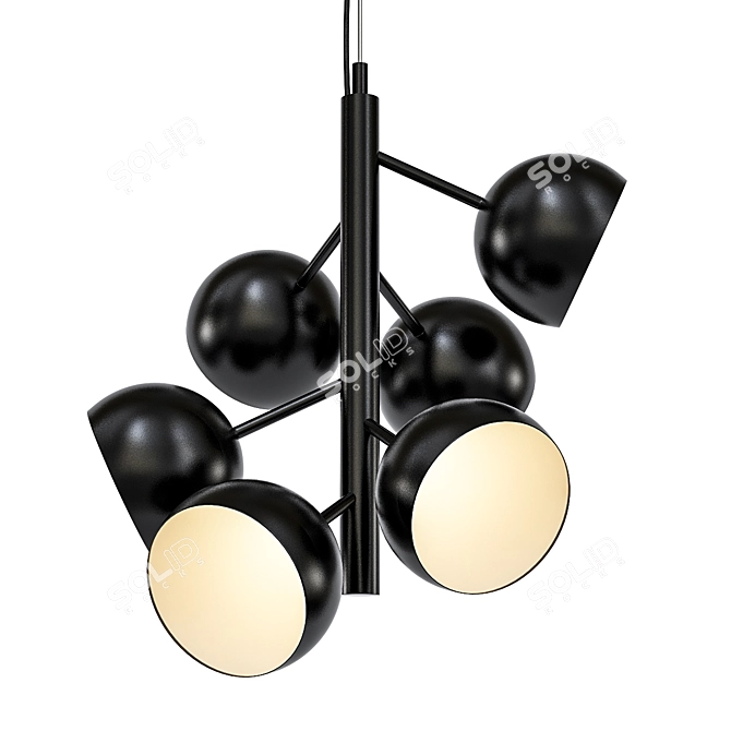 Elegant Rondo Pendant 3D model image 1