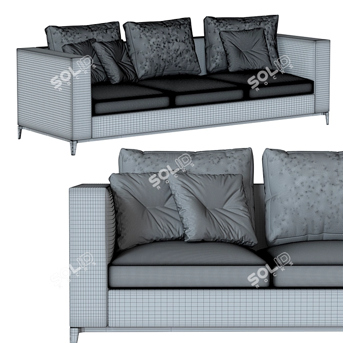 Elegant Andersen Sofa by Minotti 3D model image 9