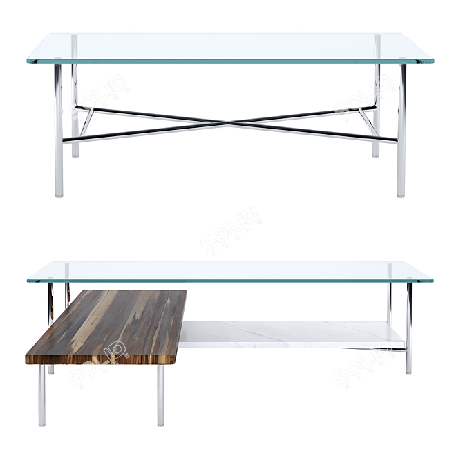 Geiger Layer Tables: Elegant Herman Miller Collection 3D model image 5