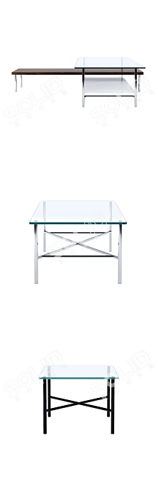 Geiger Layer Tables: Elegant Herman Miller Collection 3D model image 8