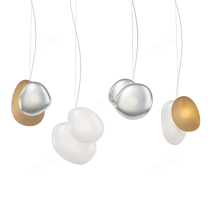 Modern Pendant Light - Pebble 3D model image 1