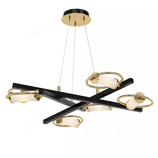 Elegant Steel Pendant: Flare 3D model image 1