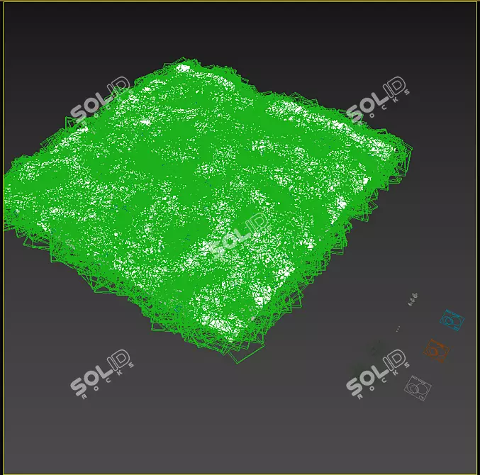 Bryozo Lawn: Corona Scatter-Enabled 20x20m Meadow 3D model image 1