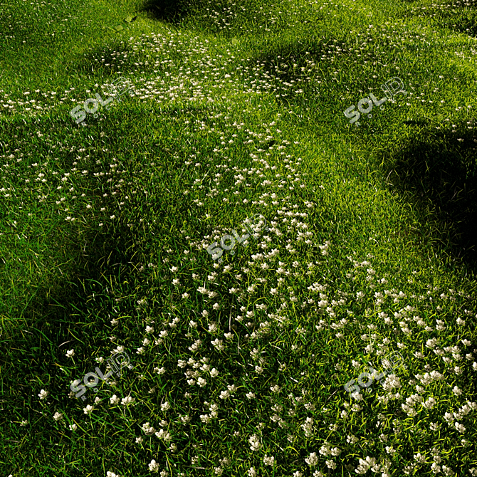 Bryozo Lawn: Corona Scatter-Enabled 20x20m Meadow 3D model image 6