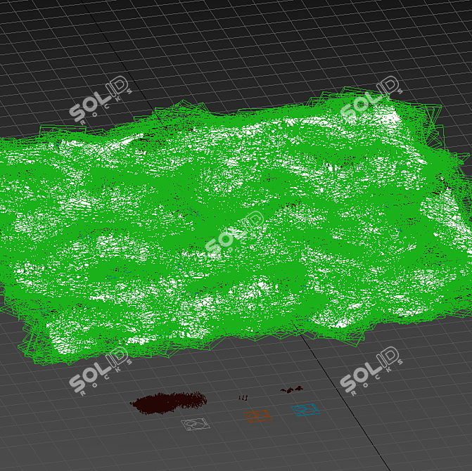 Bryozo Lawn: Corona Scatter-Enabled 20x20m Meadow 3D model image 8