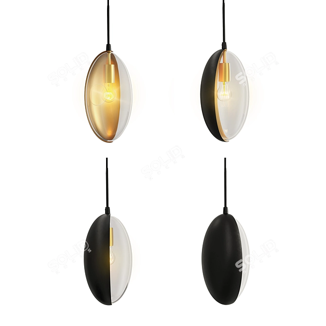 Elegance in Suspension: Oona 03 Pendant 3D model image 2