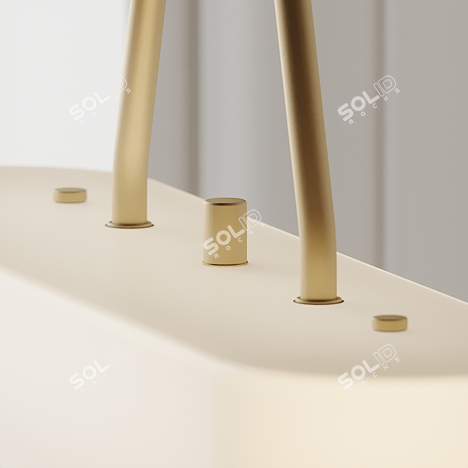 Sleek Spate Pendant: Designer Lighting 3D model image 4