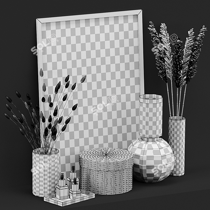 Elegant Decor Set - Artwork in Various Formats 3D model image 2