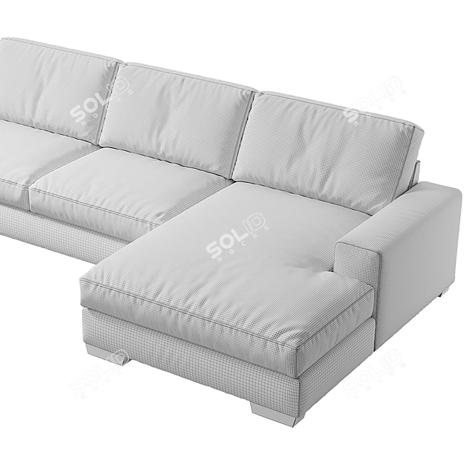 Modern and Spacious Tobi Corner Sofa 3D model image 4