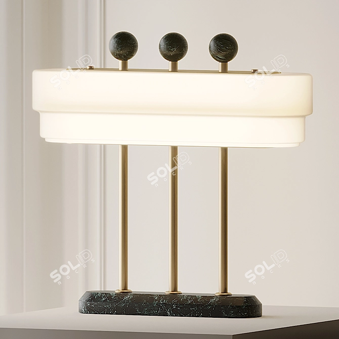 Elegant Spate Table Lamp 3D model image 1