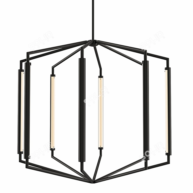 Appareil Large Lantern: Elegant Lighting Fixture 3D model image 1