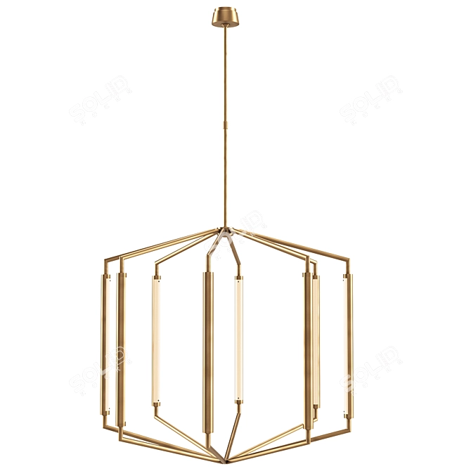 Appareil Large Lantern: Elegant Lighting Fixture 3D model image 2