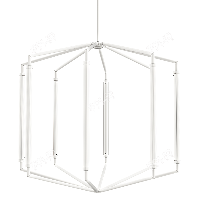 Appareil Large Lantern: Elegant Lighting Fixture 3D model image 3