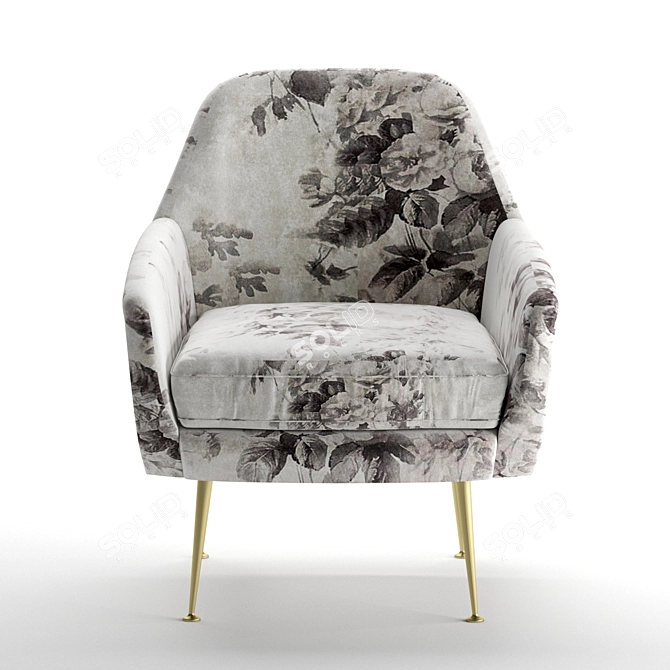 Elegant Phoebe Armchair 3D model image 2