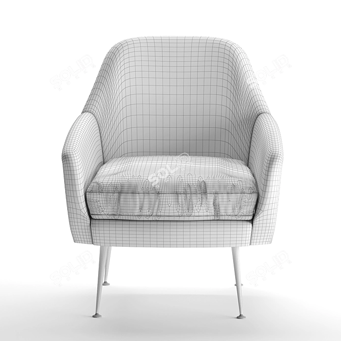 Elegant Phoebe Armchair 3D model image 3