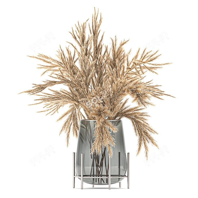 Rustic Reed Bouquet 3D model image 2