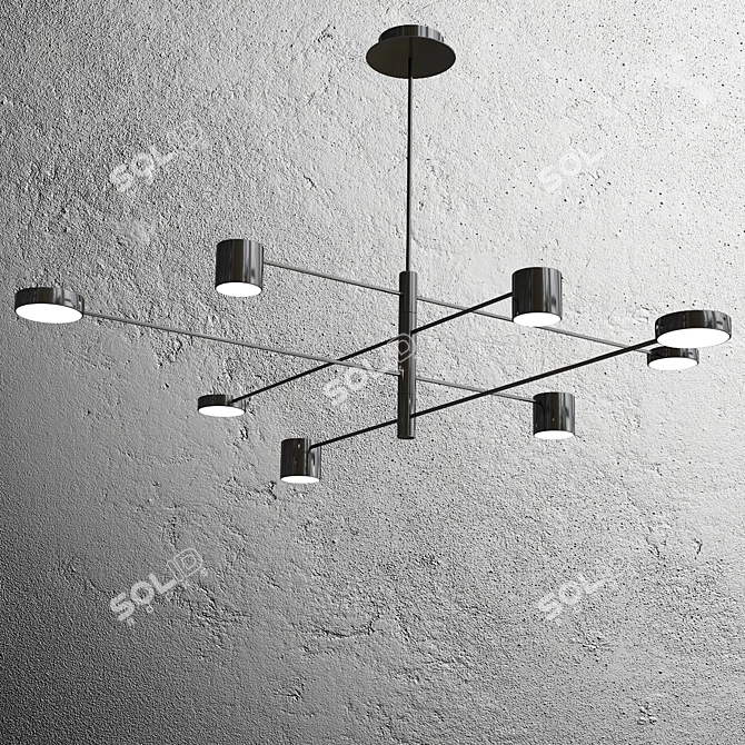 Luxury LED Pendant Chandelier Collection 3D model image 3