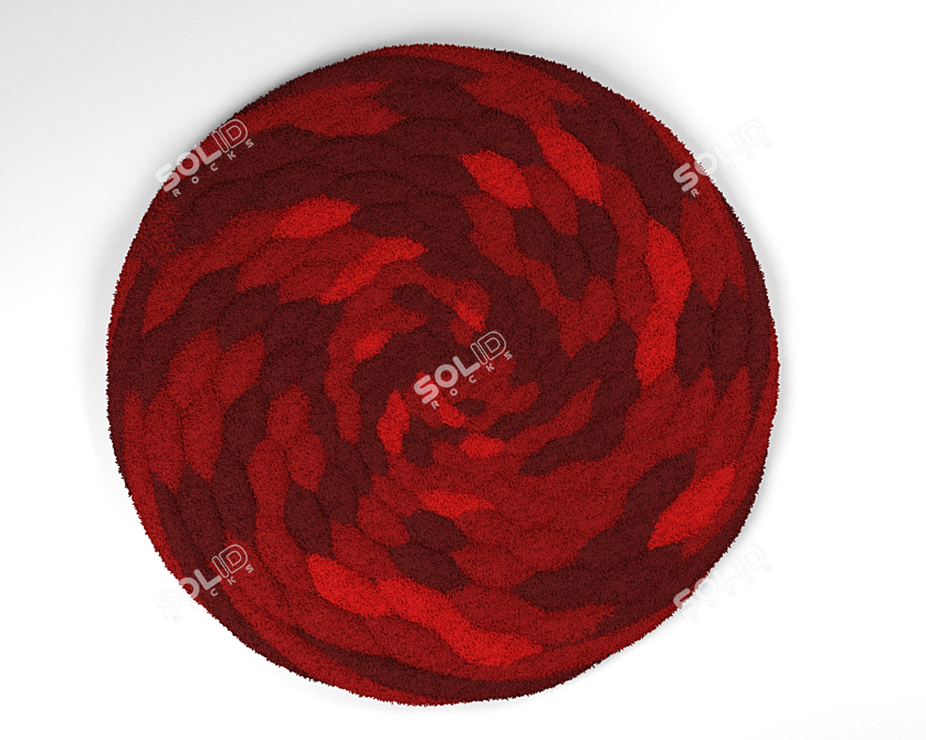 Elegance Circle Rug 3D model image 2