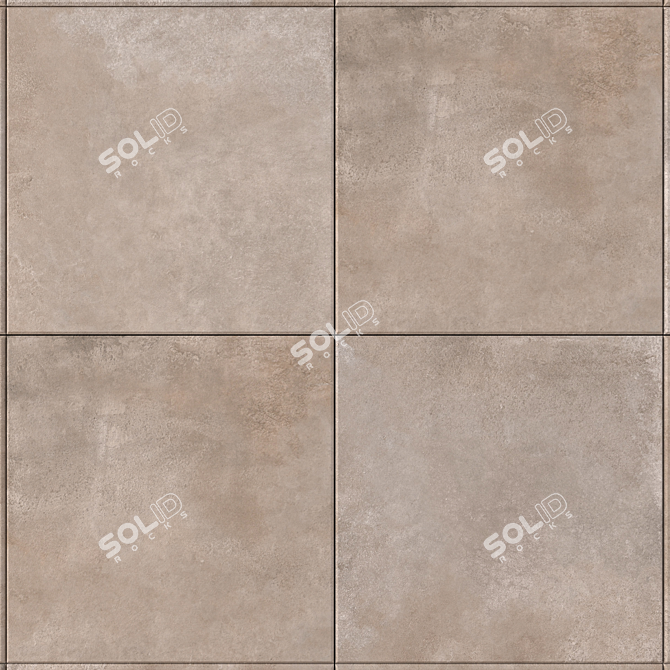 Trendy Taupe Concrete Wall Tiles 3D model image 2