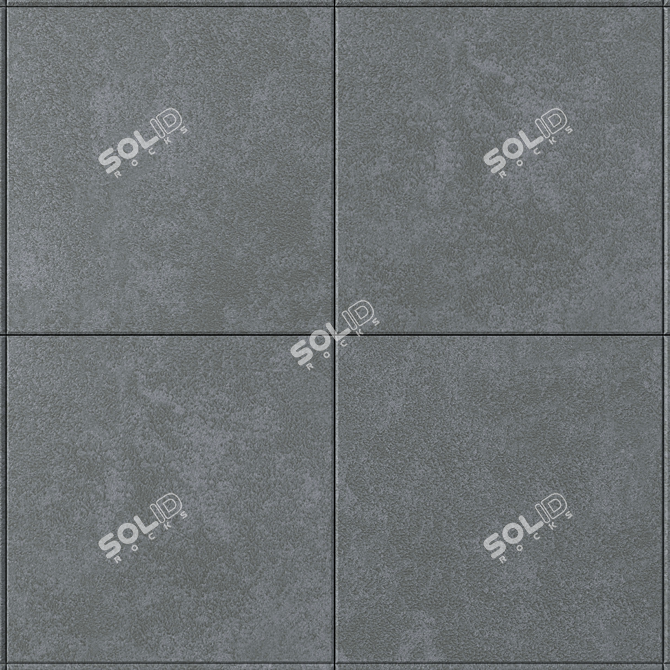 Wind Dark Concrete Wall Tiles Set 3D model image 2