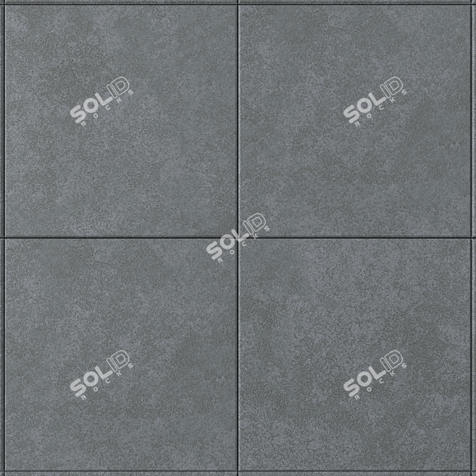 Modern Concrete Wall Tiles Set 3D model image 2