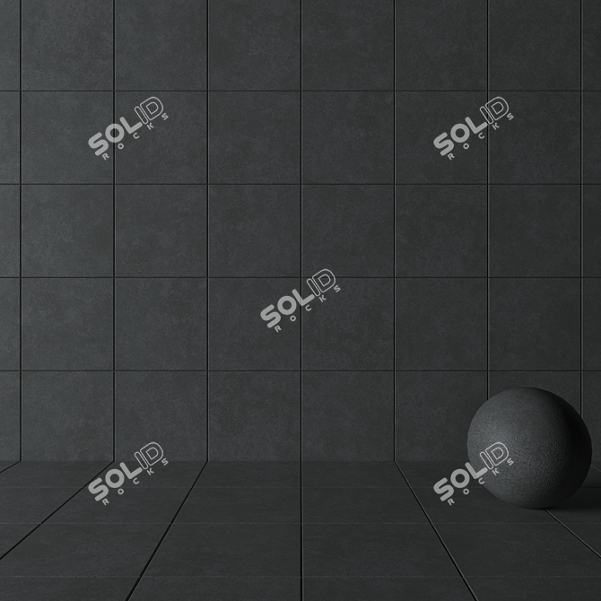 Modern Concrete Wall Tiles Set 3D model image 3