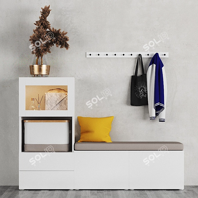 Modern OPHUS Combination Wardrobe: Stylish and Versatile Storage Solution 3D model image 10