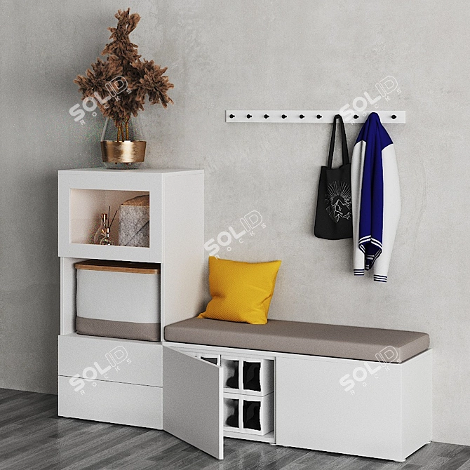 Modern OPHUS Combination Wardrobe: Stylish and Versatile Storage Solution 3D model image 2