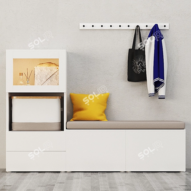 Modern OPHUS Combination Wardrobe: Stylish and Versatile Storage Solution 3D model image 5