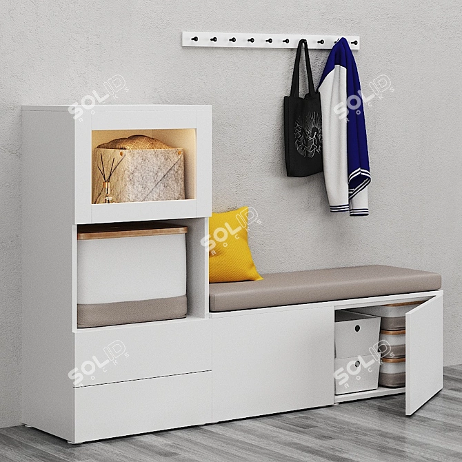 Modern OPHUS Combination Wardrobe: Stylish and Versatile Storage Solution 3D model image 6