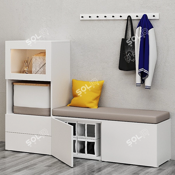 Modern OPHUS Combination Wardrobe: Stylish and Versatile Storage Solution 3D model image 7