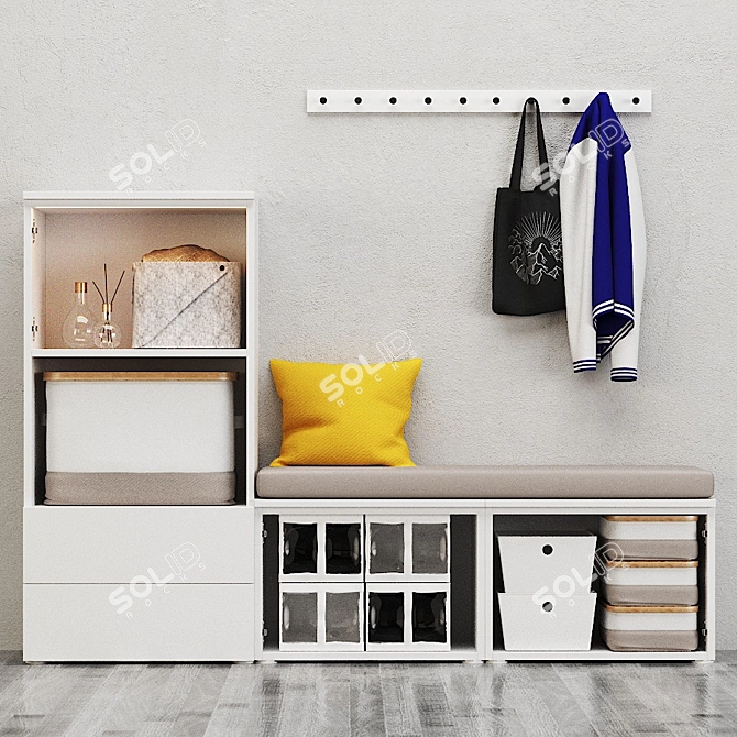 Modern OPHUS Combination Wardrobe: Stylish and Versatile Storage Solution 3D model image 8