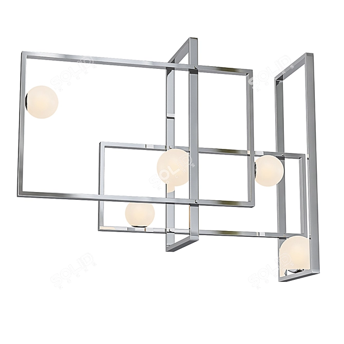 Mondrian Glass Ceiling Light 3D model image 1