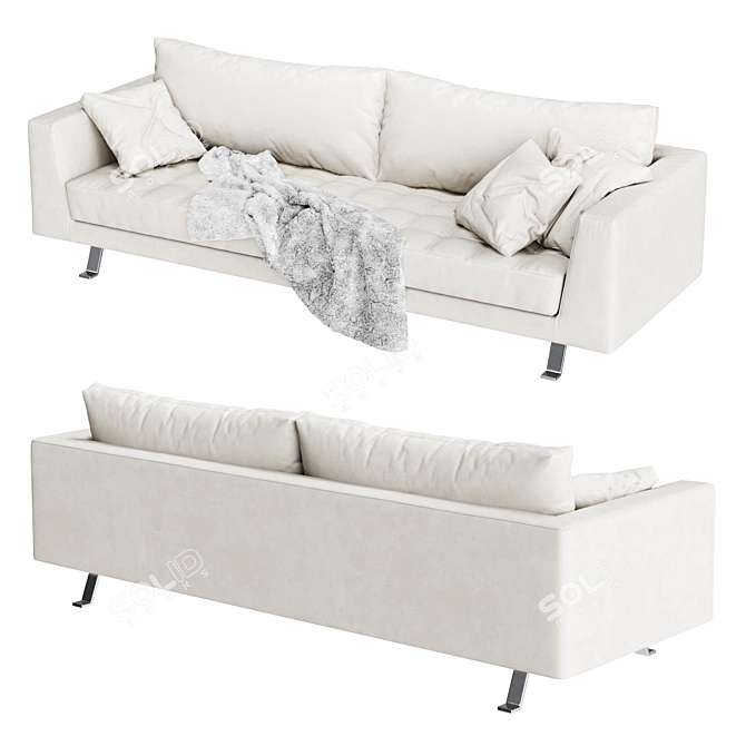 TIBET Luxe Sofa: Unparalleled Comfort and Style 3D model image 2