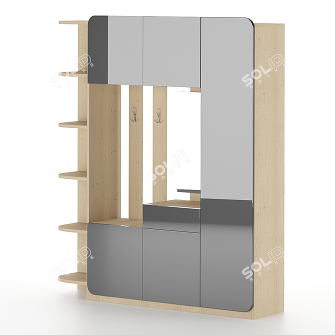 Elegant Hallway Furniture Set 3D model image 2