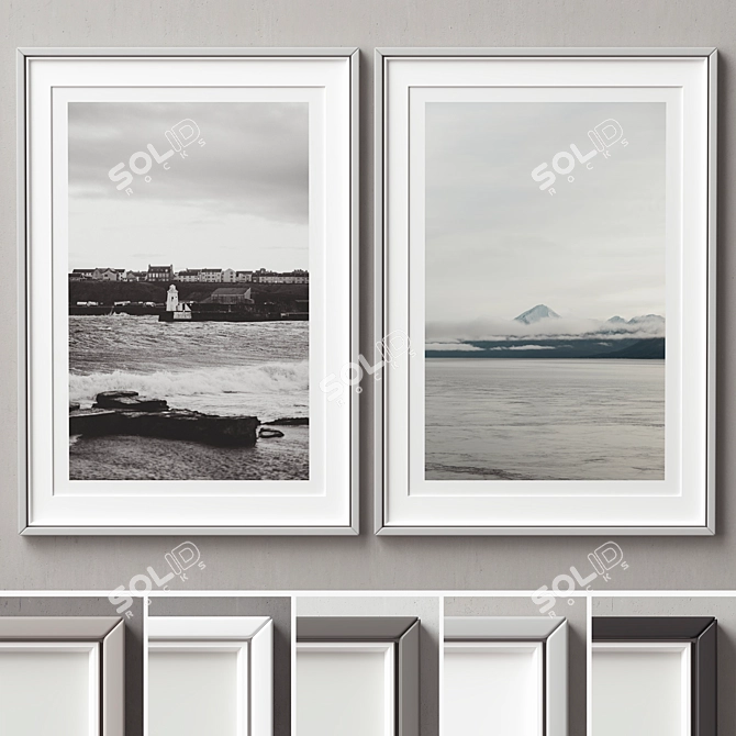 Stylish Picture Frames Collection 3D model image 1