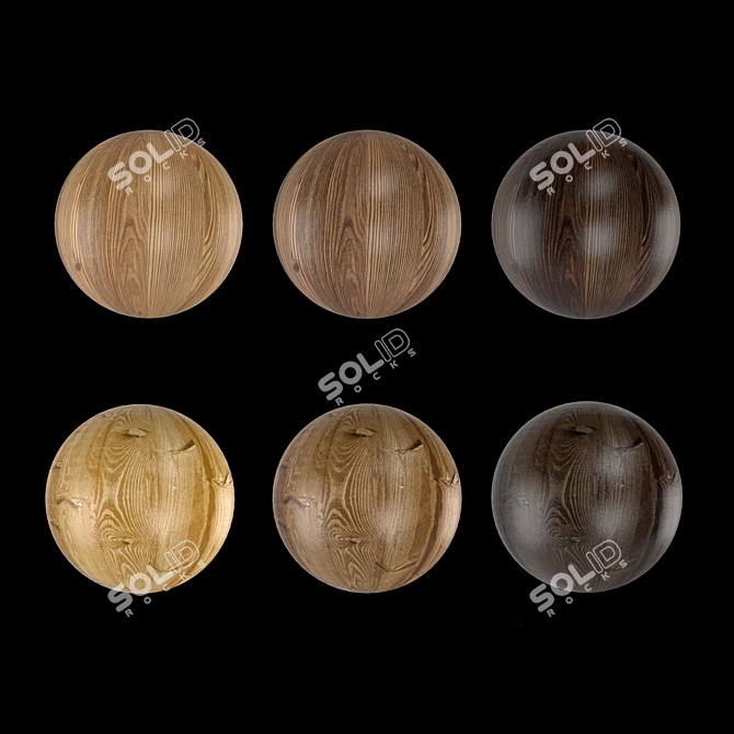 Elegant Wooden Set 3D model image 1