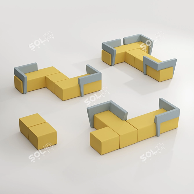 Joker Modular Sofa Set 3D model image 2