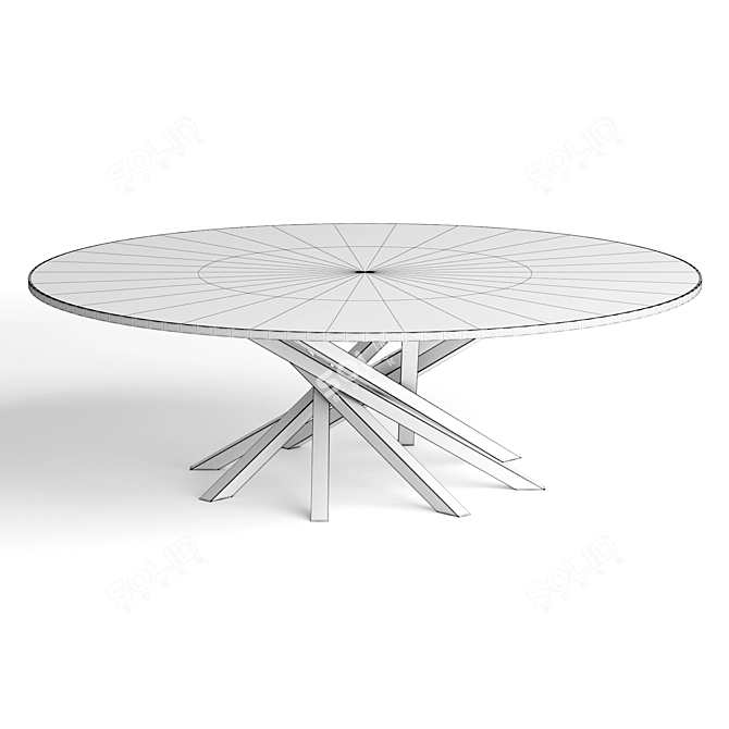 Cattelan Italia Atari Round Side Table 3D model image 4