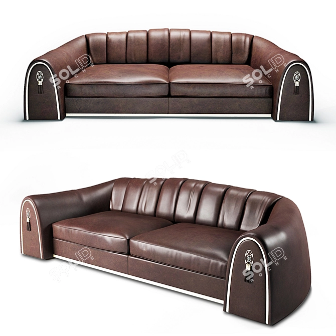 Visionnaire Sofa Godfrey: Glamour in Art Deco 3D model image 3