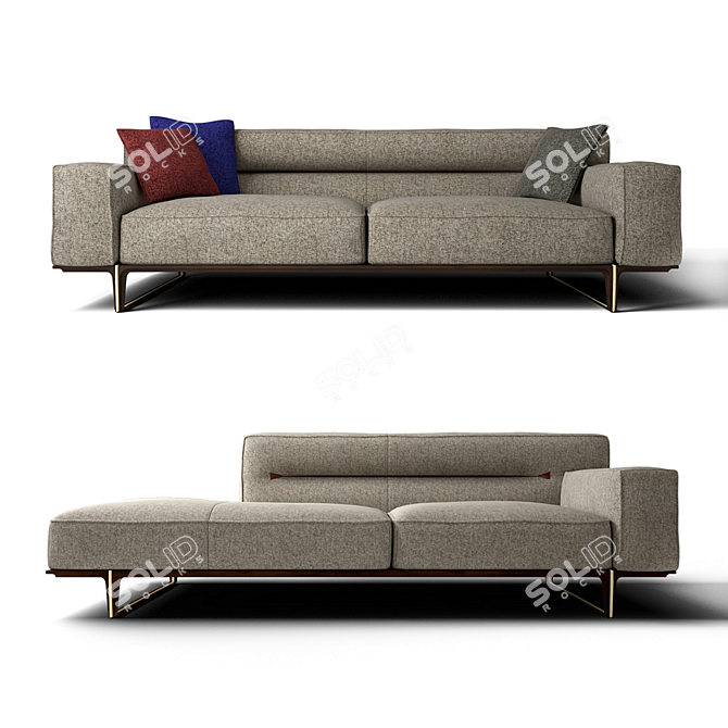 KENDO Corner Sectional Sofa | Natuzzi 3D model image 1