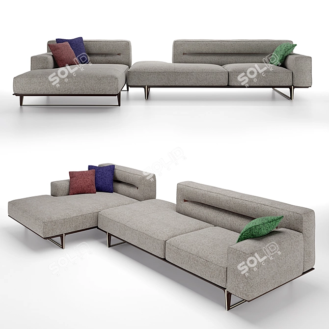 KENDO Corner Sectional Sofa | Natuzzi 3D model image 6