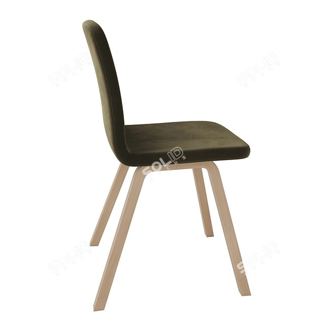 Palm Green Upholstered Dining Chair 3D model image 2