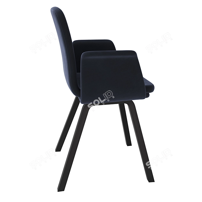 Contemporary Palm Upholstered Dining Chair 3D model image 4