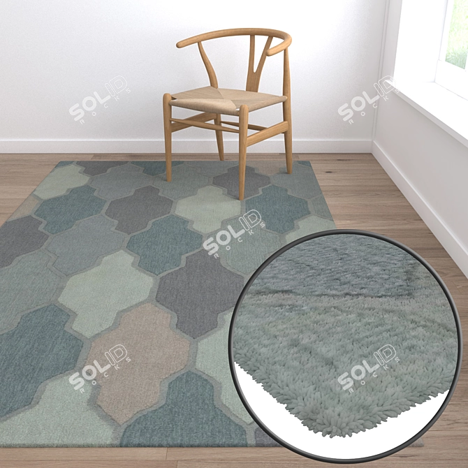 Luxury Carpets Set: High-Quality Textures 3D model image 5