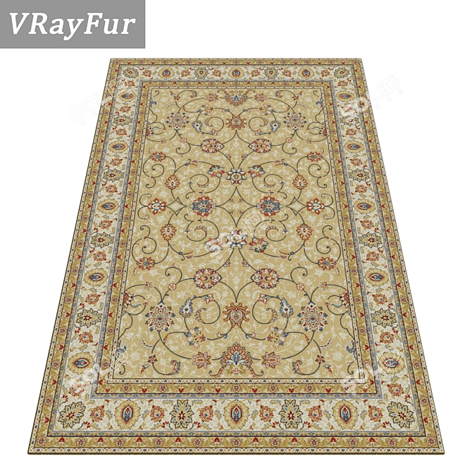 Title: High-Quality Carpet Set 3D model image 2